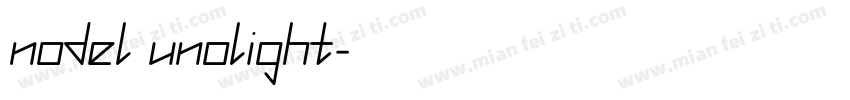 nodel unolight字体转换